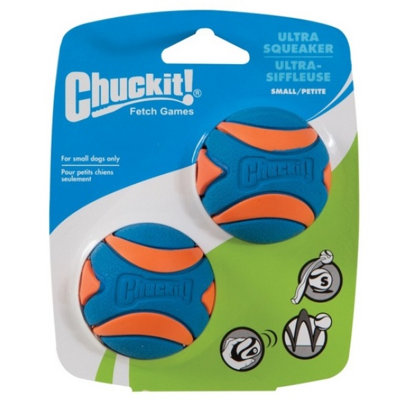 Chuckit! Ultra Squeaker Ball Small 2pak [31537]