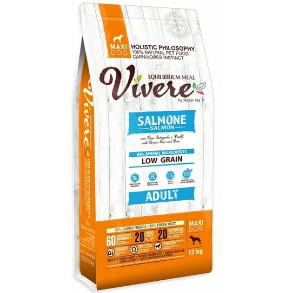 Vivere Maxi Adult Salmon 12kg Karma Monobiałkowa z Łososiem dla dużych ras