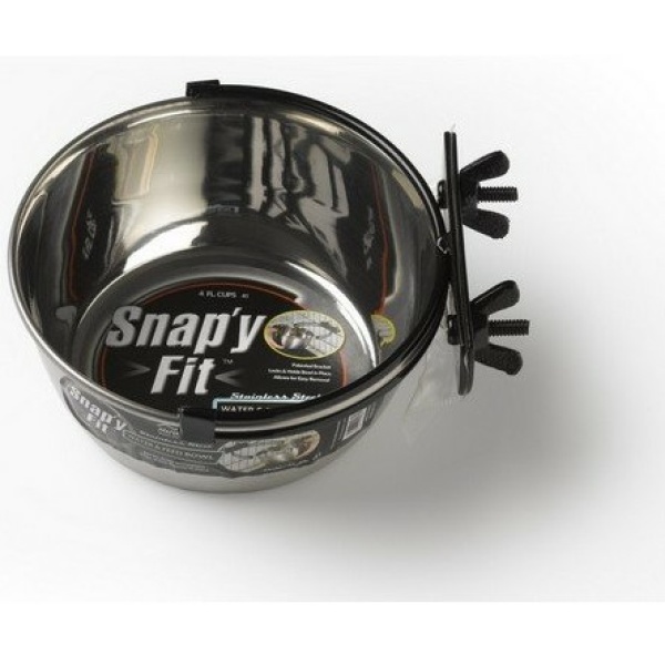 MidWest Snap'y Fit Miska stalowa do klatki 900ml [SF41] - obrazek 3