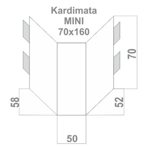 Kardiff Anti Slip Mini 1/2 Mata samochodowa na połowę tylnego fotela czarna - obrazek 7