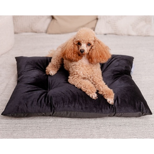 MIMIKO Pets Legowisko Poducha Velvet 70x50cm czarna - obrazek 3