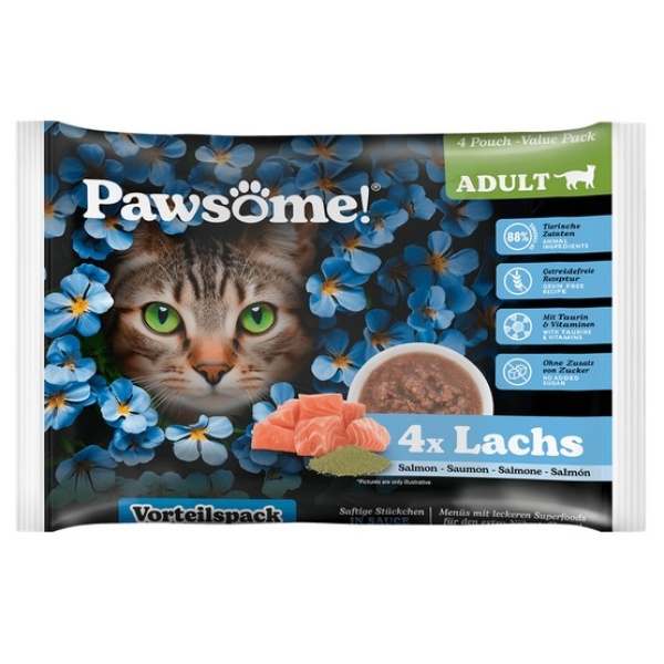 Pawsome Adult Lachs - łosoś saszetki 4x85g