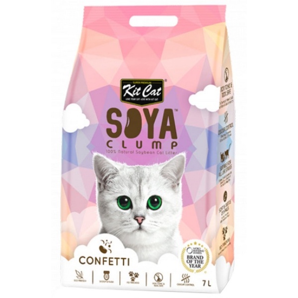 Kit Cat Żwirek ECO SoyaClump Confetti 7L / 2,5kg - obrazek 5