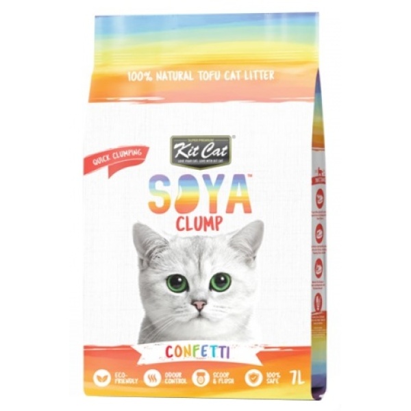 Kit Cat Żwirek ECO SoyaClump Confetti 7L / 2,5kg