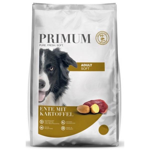 Primum Dog Półwilgotna karma monoproteinowa Adult Soft Duck kaczka i ziemniaki 5kg