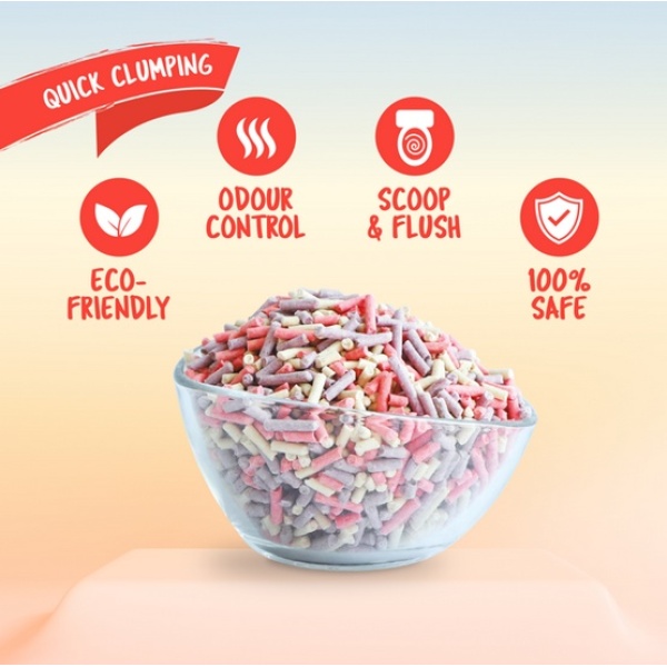 Kit Cat Żwirek ECO SoyaClump Confetti 7L / 2,5kg - obrazek 4