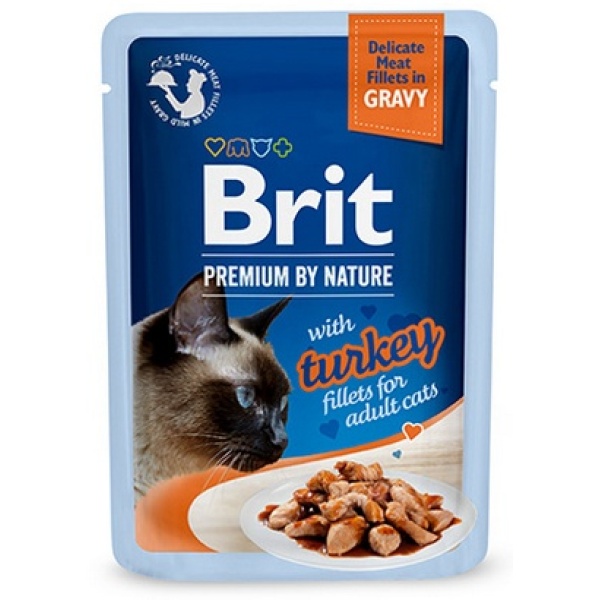 Brit Premium Cat Fillets with Turkey sos saszetka 85g