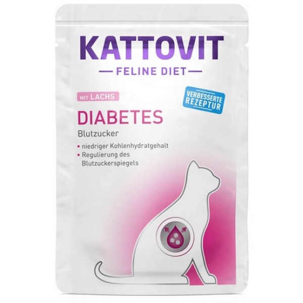 Kattovit Feline Diet Diabetes łosoś saszetka 85g