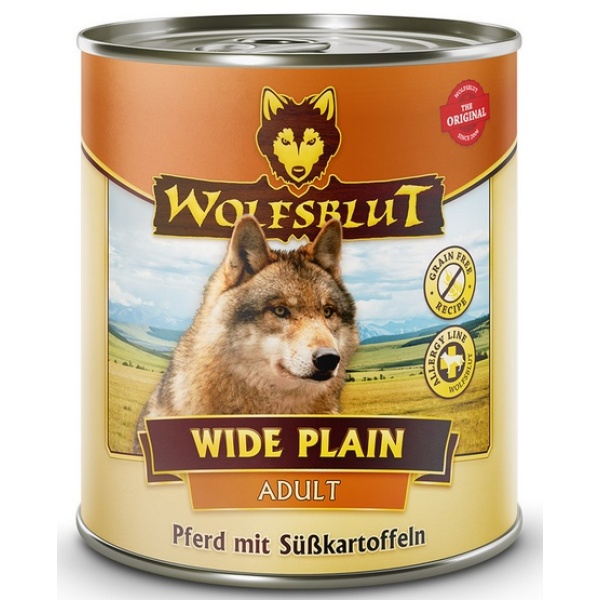 Wolfsblut Dog Wide Plain - konina i bataty puszka 800G