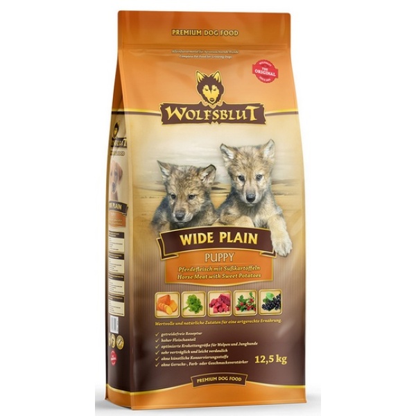 Wolfsblut Dog Wide Plain Puppy - konina i bataty 12,5kg