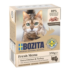 Bozita z Kurczakiem i indykiem - kawałki w sosie kartonik 370g
