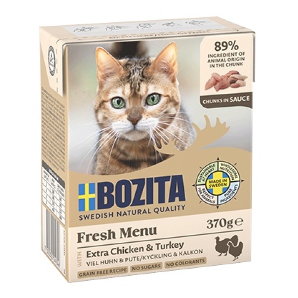 Bozita z Kurczakiem i indykiem - kawałki w sosie kartonik 370g