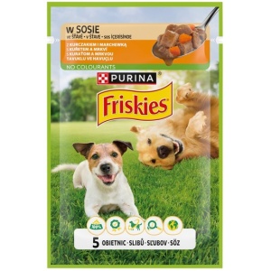 Friskies Dog Adult Kurczak i marchewka w sosie saszetka 85g