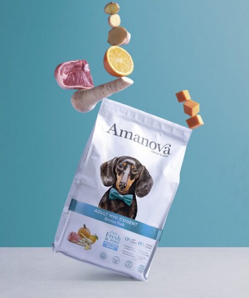 Amanova Dog Adult Mini Exigent Iberian Pork - wieprzowina 2kg - obrazek 4