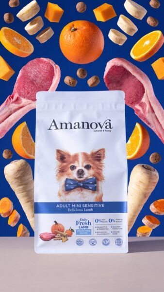 Amanova Dog Adult Mini Sensitive Delicious Lamb - jagnięcina 800g - obrazek 3