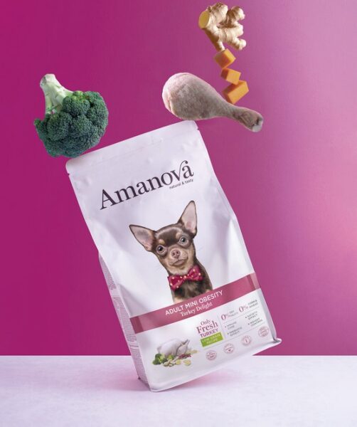 Amanova Dog Adult Mini Obesity Turkey Delight - indyk 7kg - obrazek 3