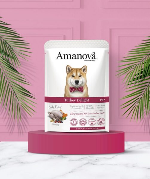 Amanova Dog Adult Turkey Delight - indyk saszetka 300g [P07] - obrazek 4