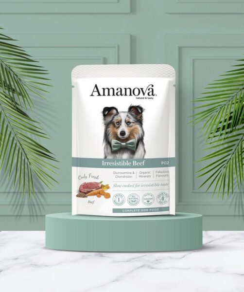 Amanova Dog Adult Irresistible Beef - wołowina saszetka 300g [P02] - obrazek 4