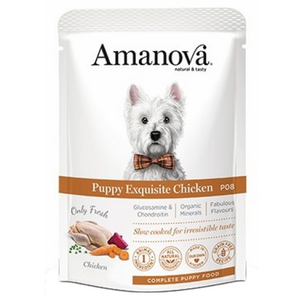 Amanova Dog Puppy Exquisite Chicken - kurczak saszetka 300g [P08]
