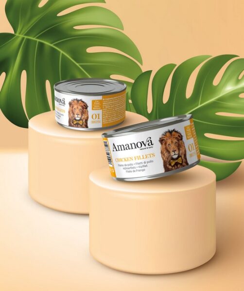 Amanova Cat Chicken Fillets - kurczak w bulionie puszka 70g [01] - obrazek 4