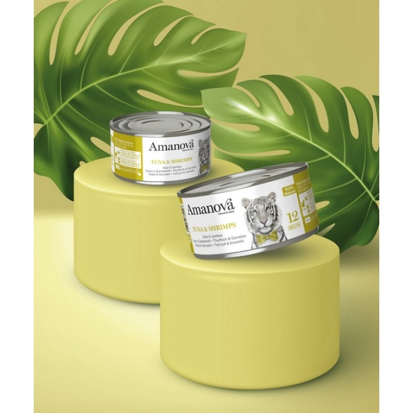 Amanova Cat Tuna & Shrimps - tuńczyk i krewetki w bulionie puszka 70g [12] - obrazek 4