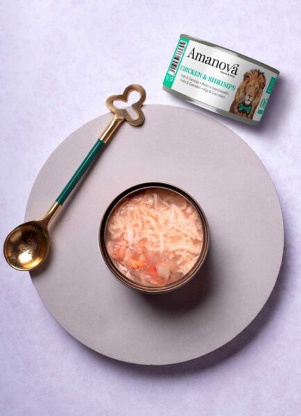 Amanova Cat Chicken & Shrimps - kurczak i krewetki w galaretce puszka 70g [06] - obrazek 3