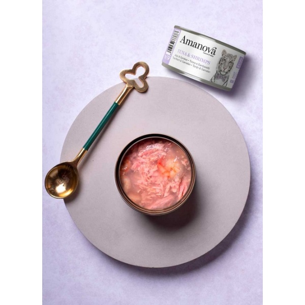 Amanova Cat Tuna & Shrimps - tuńczyk i krewetki w galaretce puszka 70g [10] - obrazek 3