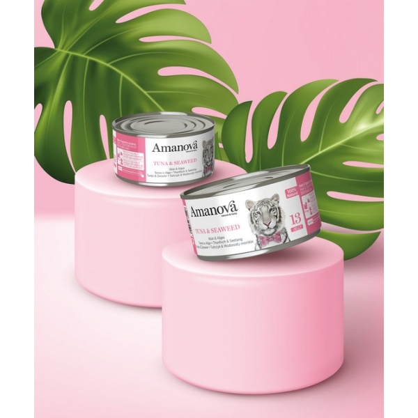 Amanova Cat Tuna & Seaweed - tuńczyk i wodorosty w galaretce puszka 70g [13] - obrazek 4