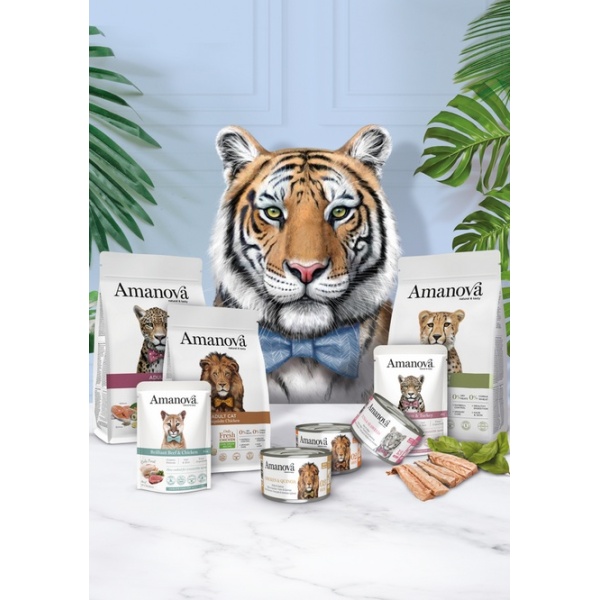 Amanova Cat Sterilised Fish & Turkey - biała ryba i indyk saszetka 85g [P12] - obrazek 7