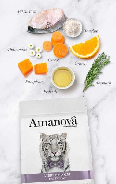 Amanova Cat Sterilised Fish Delicacy - biała ryba 300g - obrazek 3