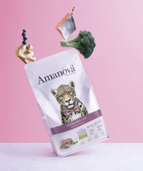 Amanova Cat Sterilised Salmon Deluxe - łosoś 300g - obrazek 4