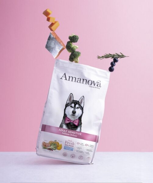 Amanova Dog Adult Sensitive Salmon Deluxe - łosoś 2kg - obrazek 4