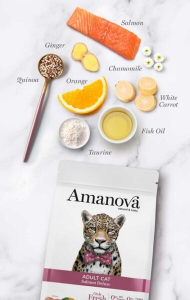 Amanova Cat Adult Salmon Deluxe - łosoś 6kg - obrazek 3