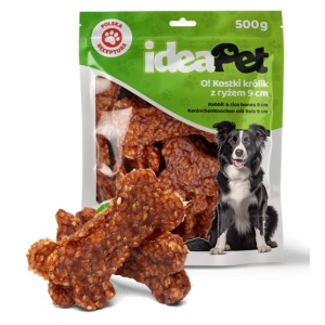 IdeaPet Kostki królik z ryżem 9cm 500g