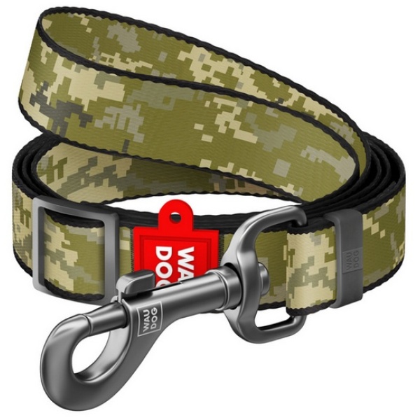 Collar WauDog Nylon Smycz nylonowa regulowana M 20mm/152-183cm, wzór MILITARY