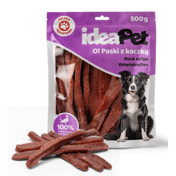 IdeaPet Paski z kaczką 500g