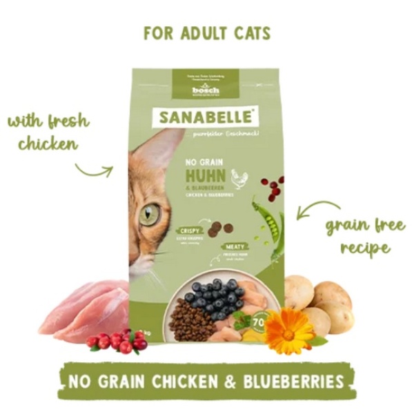 Sanabelle Adult No Grain Huhn - bezzbożowa z kurczakiem 400g - obrazek 4