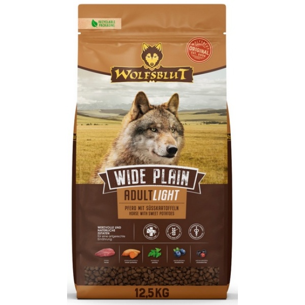 Wolfsblut Dog Wide Plain Adult Light - konina i bataty 12,5kg