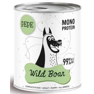 Paka Zwierzaka PEPE Wild Boar (dzik) puszka 800g