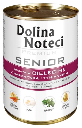 Dolina Noteci Premium Pies Senior Cielęcina puszka 400g - obrazek 2