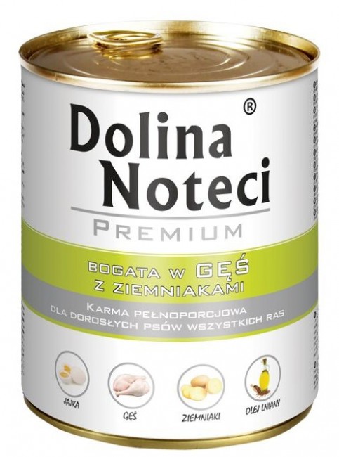 Dolina Noteci Premium Pies Gęś i ziemniaki puszka 800g - obrazek 2