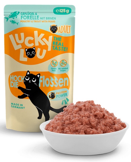Lucky Lou Lifestage Adult Drób i pstrąg saszetka 125g - obrazek 4