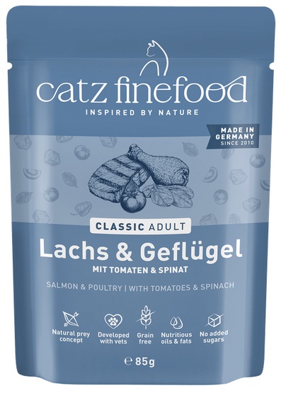 Catz Finefood Classic Łosoś i drób (N.05) saszetka 85g - obrazek 2
