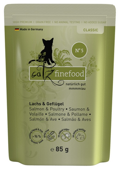 Catz Finefood Classic Łosoś i drób (N.05) saszetka 85g - obrazek 4