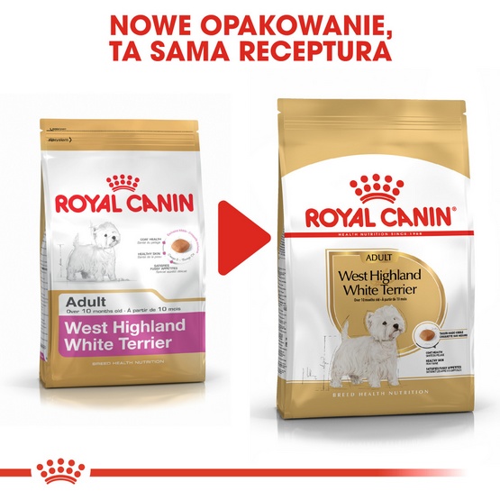 Royal Canin West Highland White Terrier Adult karma sucha dla psów dorosłych rasy west highland white terrier 1,5kg - obrazek 3