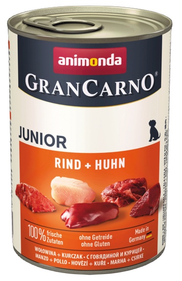 Animonda GranCarno Original Adult Rind Huhn Wołowina + Kurczak puszka 400g - obrazek 2