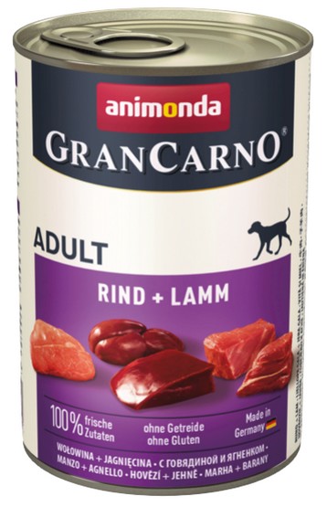 Animonda GranCarno Original Adult Rind Lamm Wołowina + Jagnięcina puszka 400g - obrazek 2