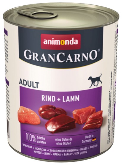 Animonda GranCarno Original Adult Rind Lamm Wołowina + Jagnięcina puszka 800g - obrazek 2