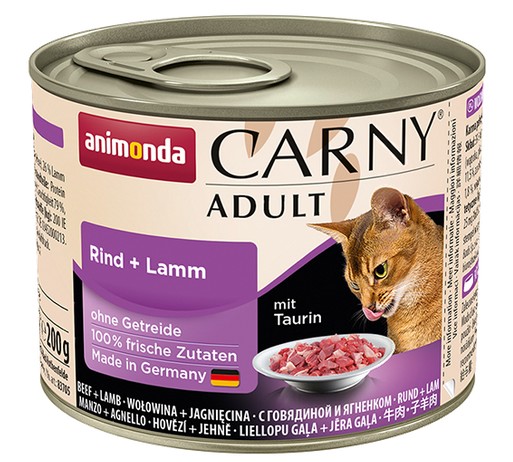 Animonda Carny Adult Wołowina + Jagnięcina puszka 200g - obrazek 2