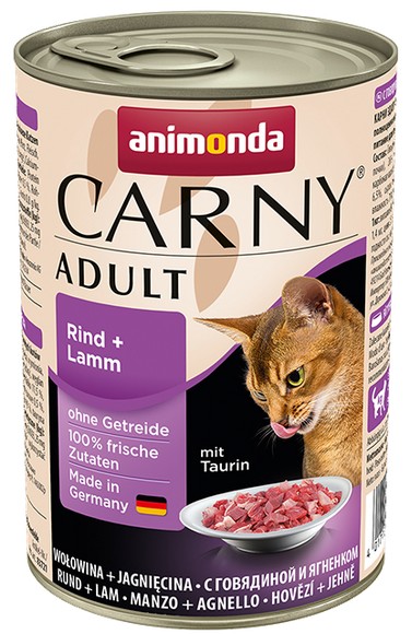 Animonda Carny Adult Wołowina + Jagnięcina puszka 400g - obrazek 2